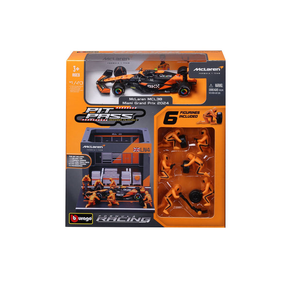1:43 F1 MCLAREN MCL38 2024 DIORAMA PASSAGE AUX STANDS NORRIS