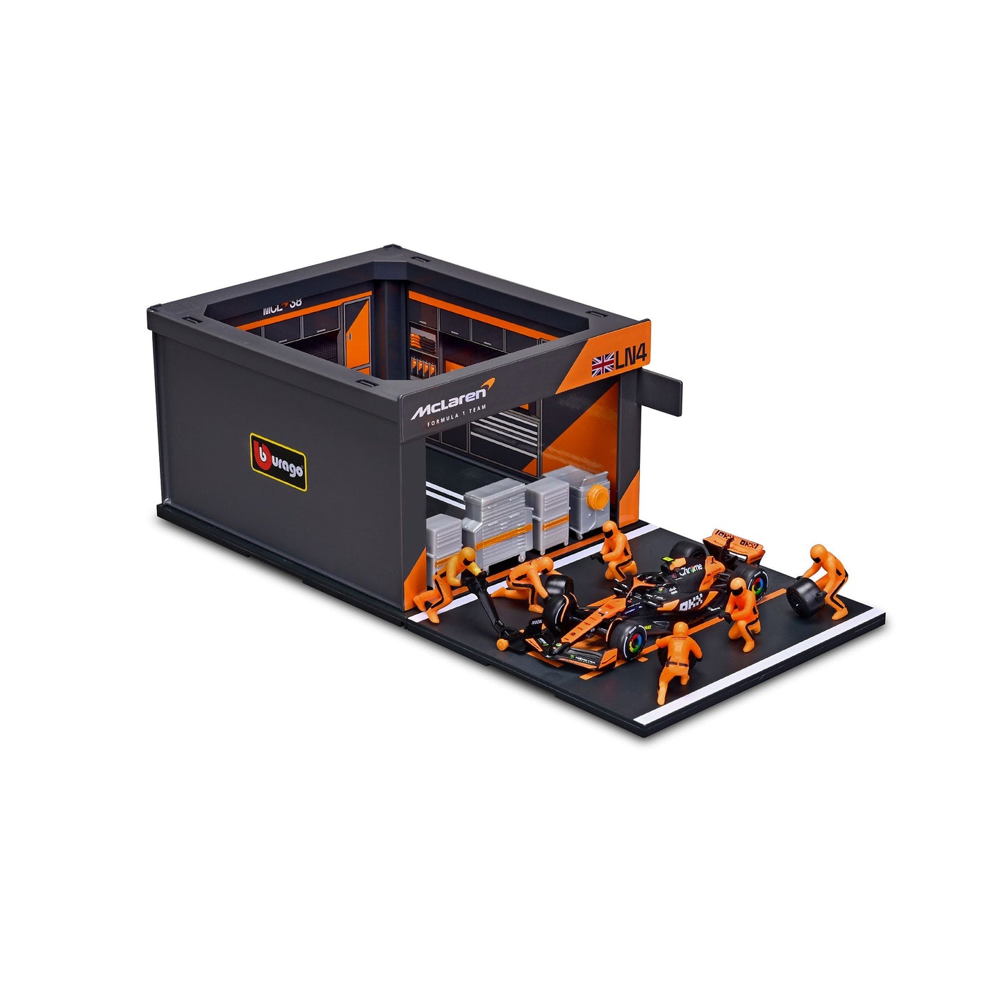 1:43 F1 MCLAREN MCL38 2024 DIORAMA PASSAGE AUX STANDS NORRIS