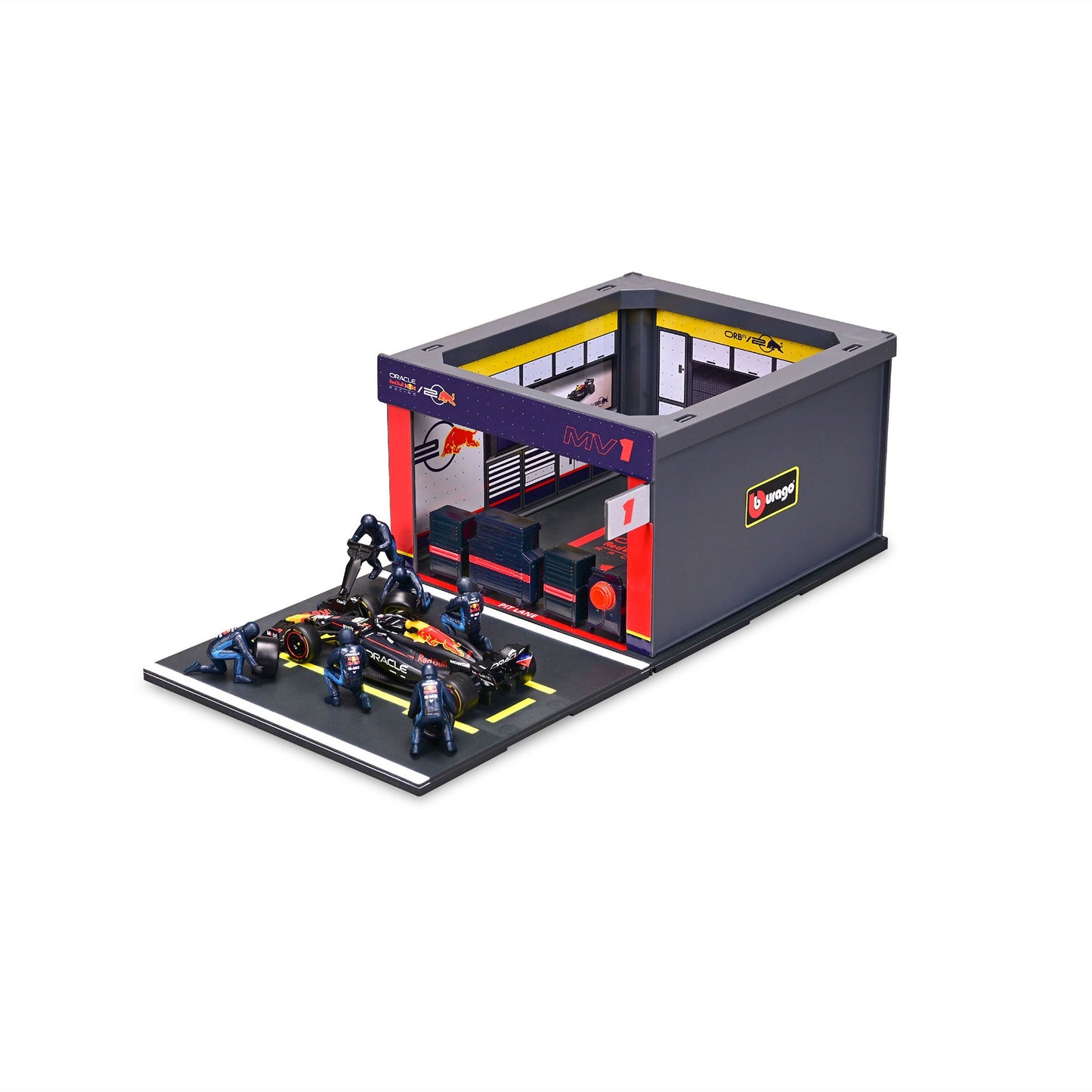 DIORAMA DE PASSAGE AUX STANDS DE LA RED BULL RACING RB20 2024 À L'ÉCHELLE 1:43 VERSTAPPEN
