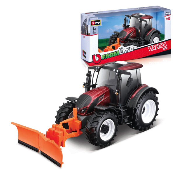 TRACTEUR AGRICOLE VALTRA N174 AVEC CHASSE-NEIGE 1:32
