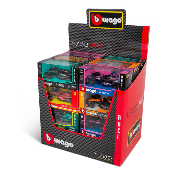 ASSORTIMENT DE VOITURES F1 1:43 2024 (24 PIÈCES EN CDU)