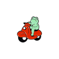 Broche de sapo na trotinete