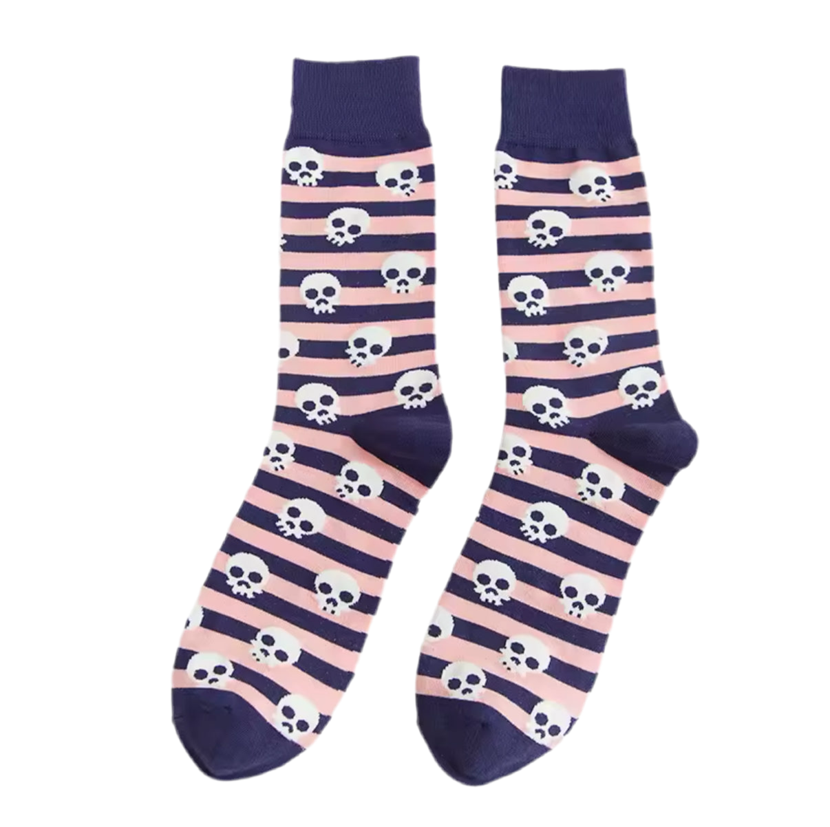 chaussettes rayees tetes de mort mrcol