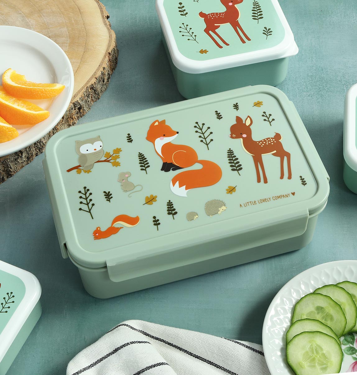 Boîte à déjeuner bento - Amis de la forêt – vue 2 – A Little Lovely Company