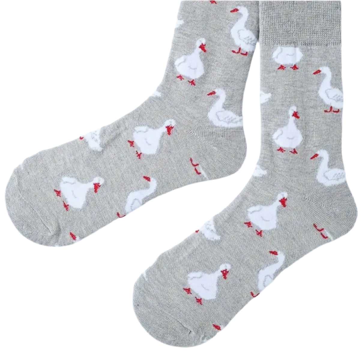 chaussettes grises canards blancs