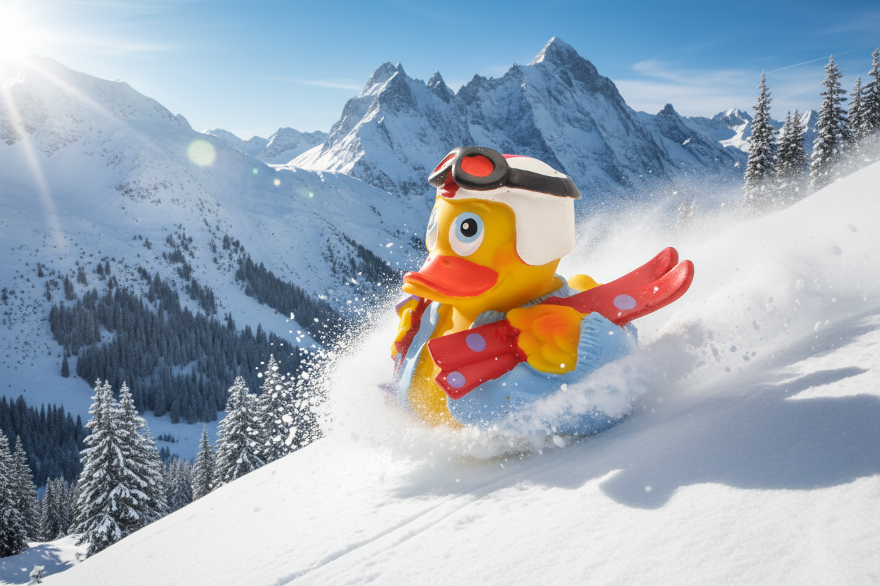 Anatra che scia