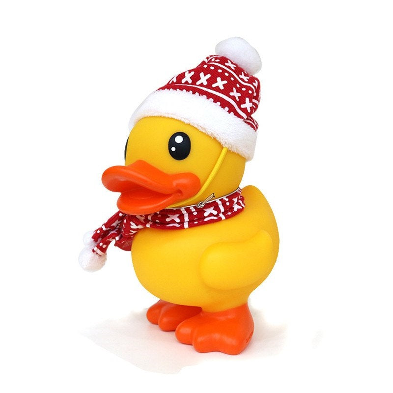 Winter duck piggy bank