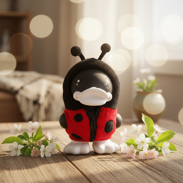 Salvadanaio a forma di coccinella e anatra