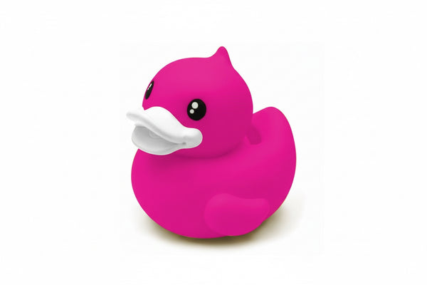 Salvadanaio piccolo a forma di anatra fucsia