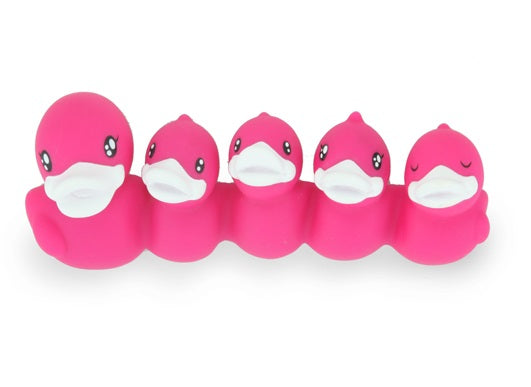 Cepillo de dientes de pato rosa