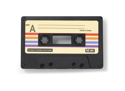 porte cartes cassette noire