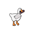 Broche de Pato Branco com Folha de Talho