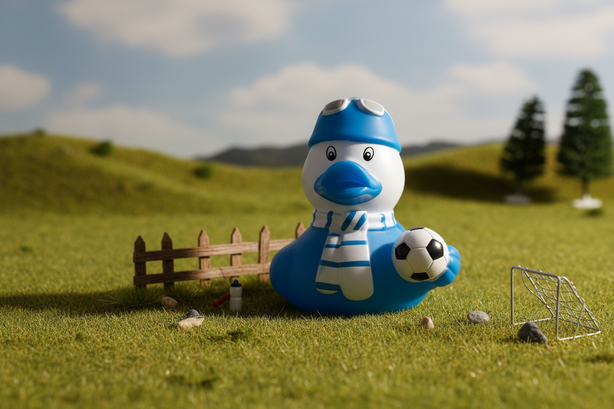 Canard Supporter de Football Bleu