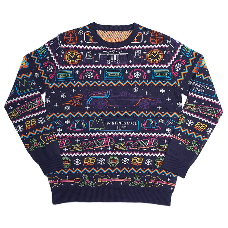 Camisola de Natal de volta ao futuro