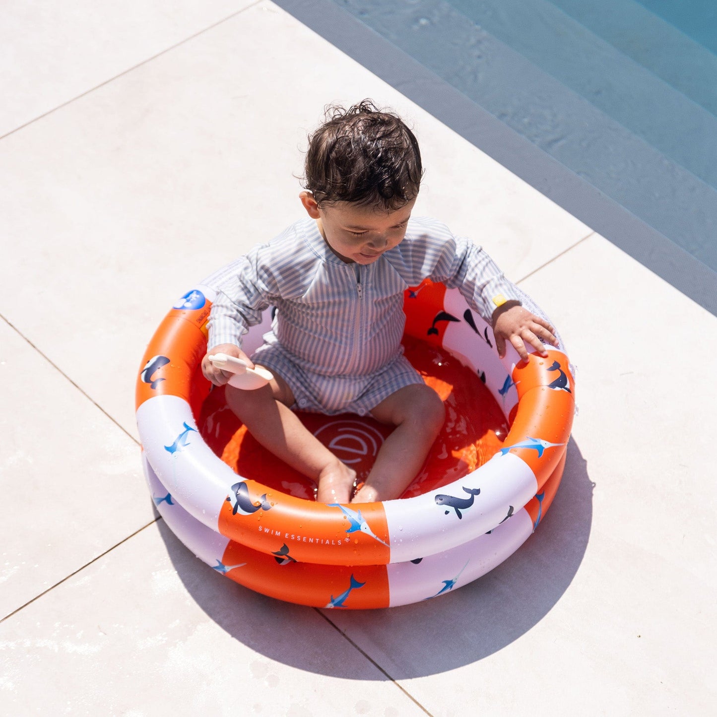 Baby Pool - Red/White - Ocean Stripes - Ø 60 cm