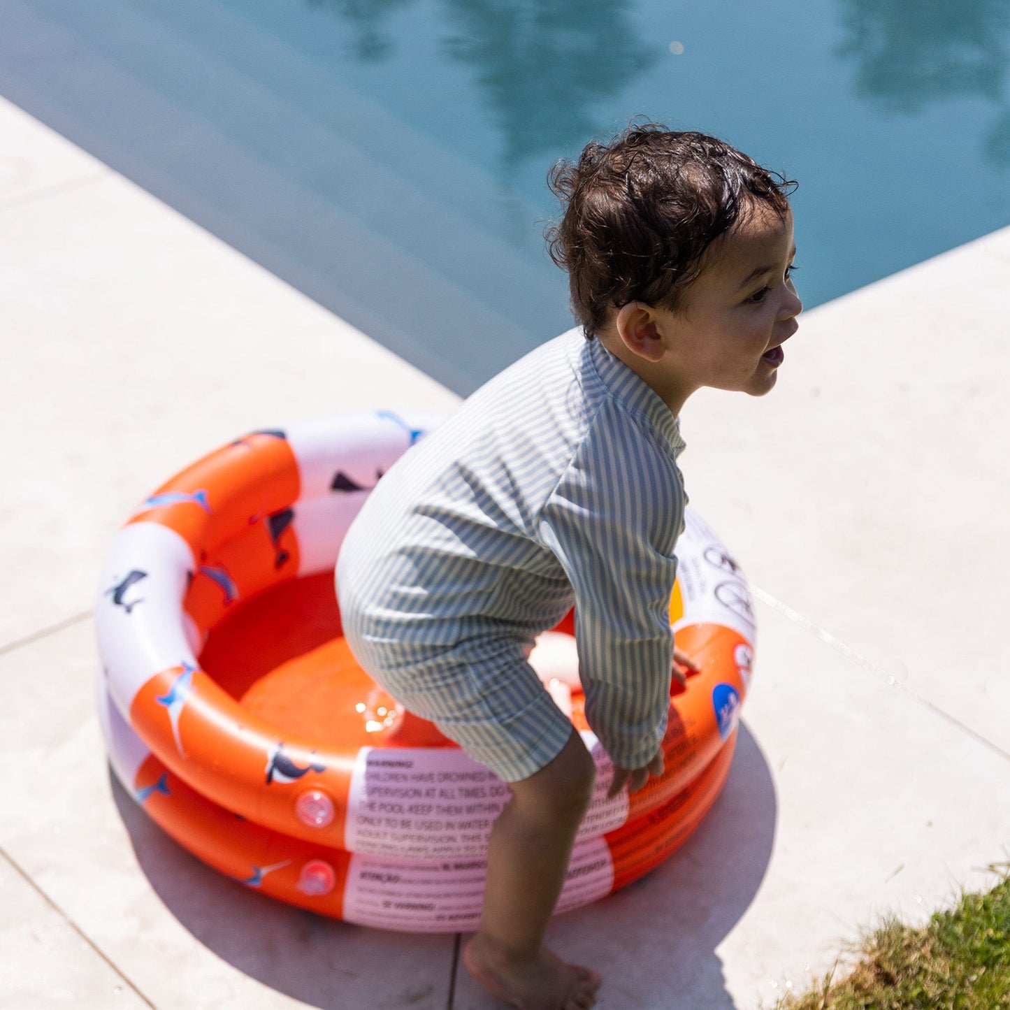 Baby Pool - Red/White - Ocean Stripes - Ø 60 cm