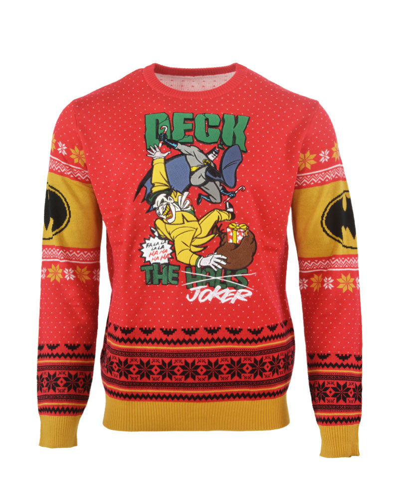 Kersttrui met Batman en Joker