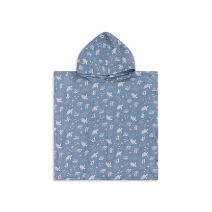 Beach Poncho - Blue - Coral Bliss - 52 x 52 cm
