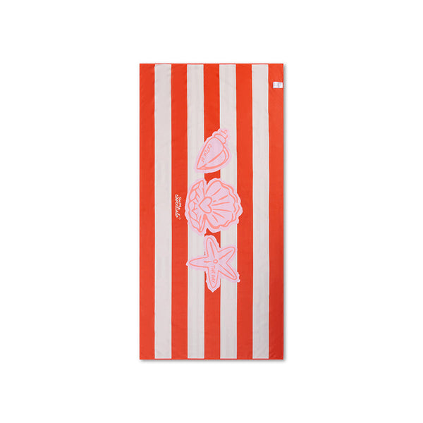 Beach Towel Microfiber- Red - Lobster Bay - 180 x 90 cm