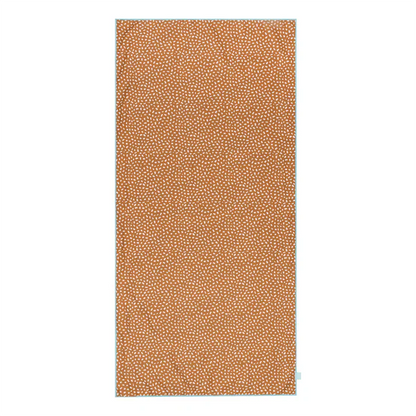 Beach Towel Microfiber - Orange/White - Vibrant Stripes - 135 x 65 cm