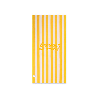 Beach Towel Microfiber - Yellow - Flower Market - 135 x 65 cm