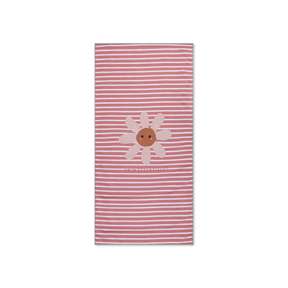 Beach Towel Microfiber - Blue - Daisy Flower 135 x 65 cm