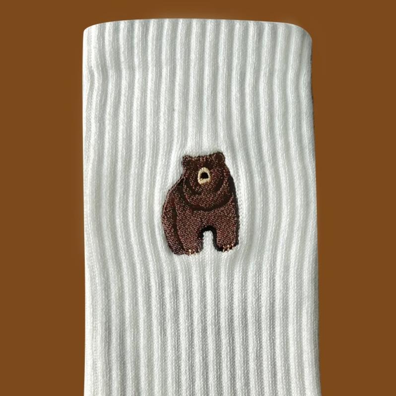 Chaussettes Brodées Ours – vue 3