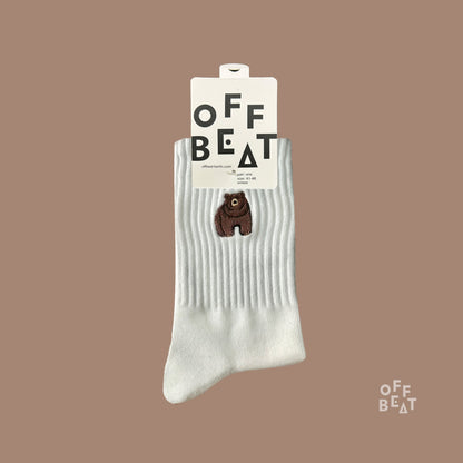 Chaussettes Brodées Ours