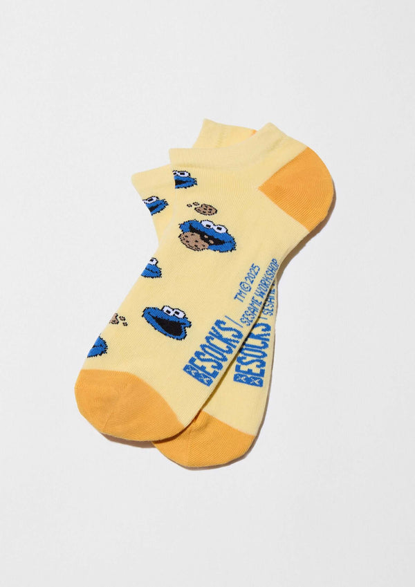 Chaussettes BeSesameStreet Cookie Monster Yellow Ankle – Besocks