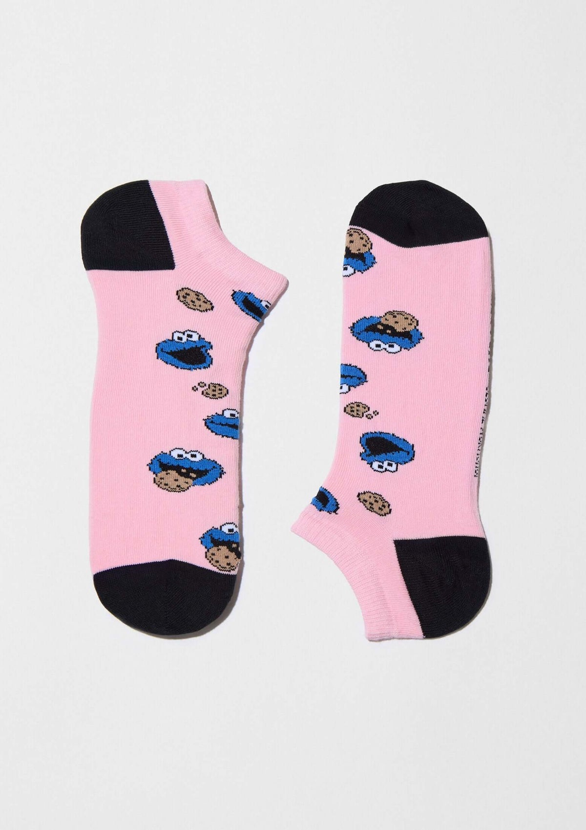 BeSesameStreet Cookie Monster Pink Ankle