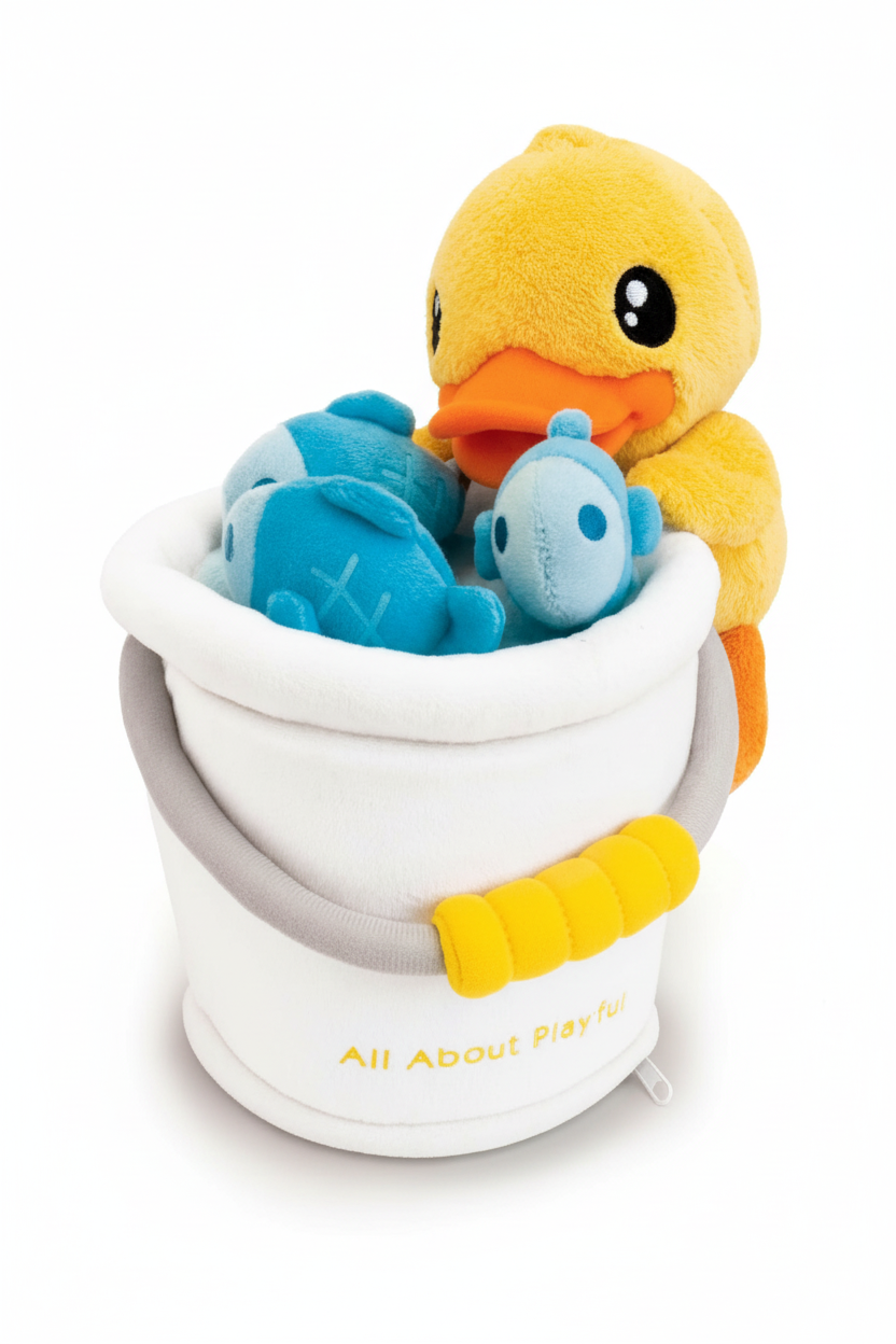 Caixa de tecido de pato amarelo