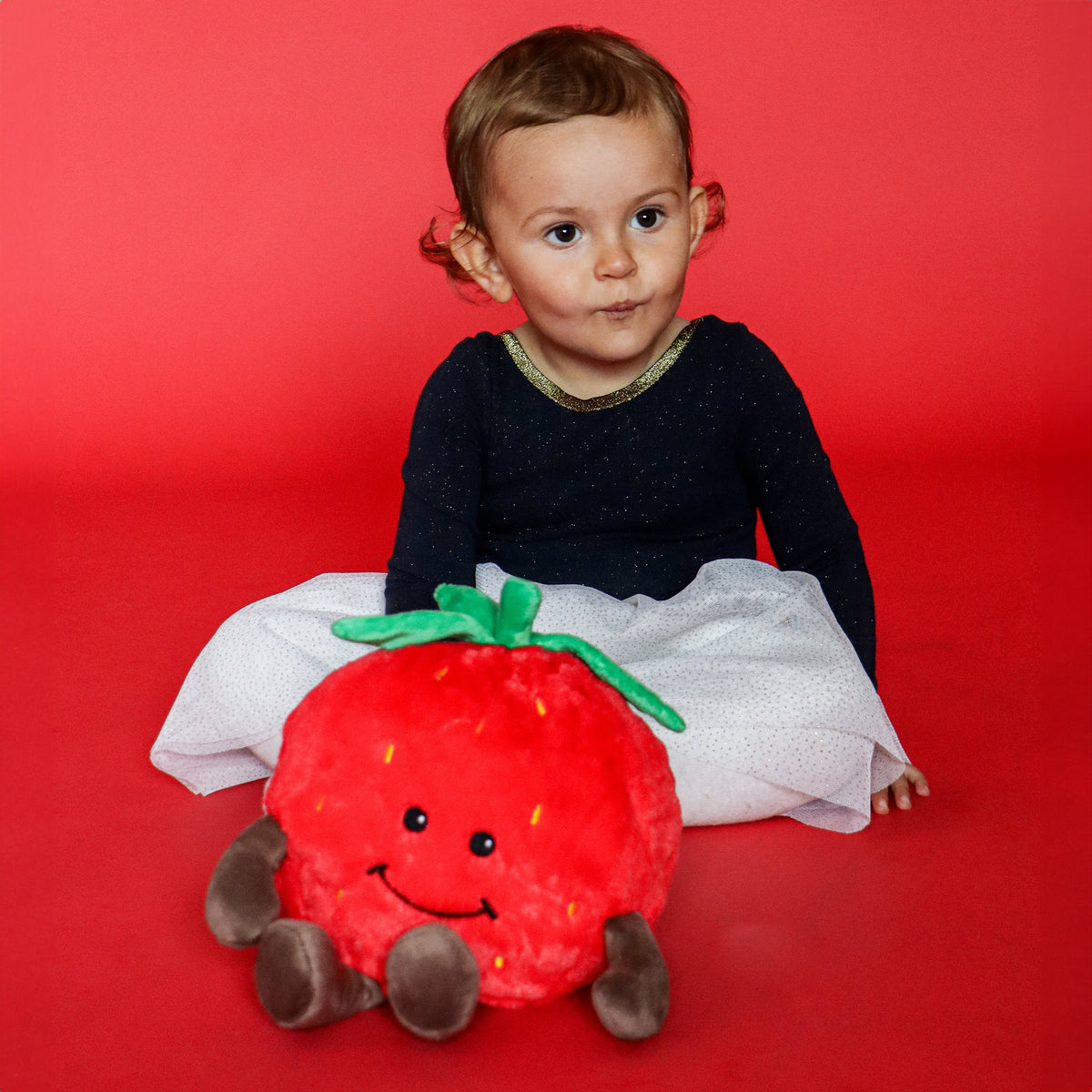 Bolsa de água quente de peluche Warmies com morango