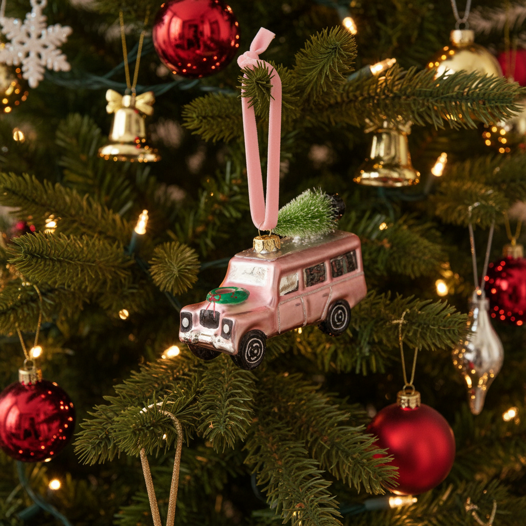 4x4 Christmas bauble Pink