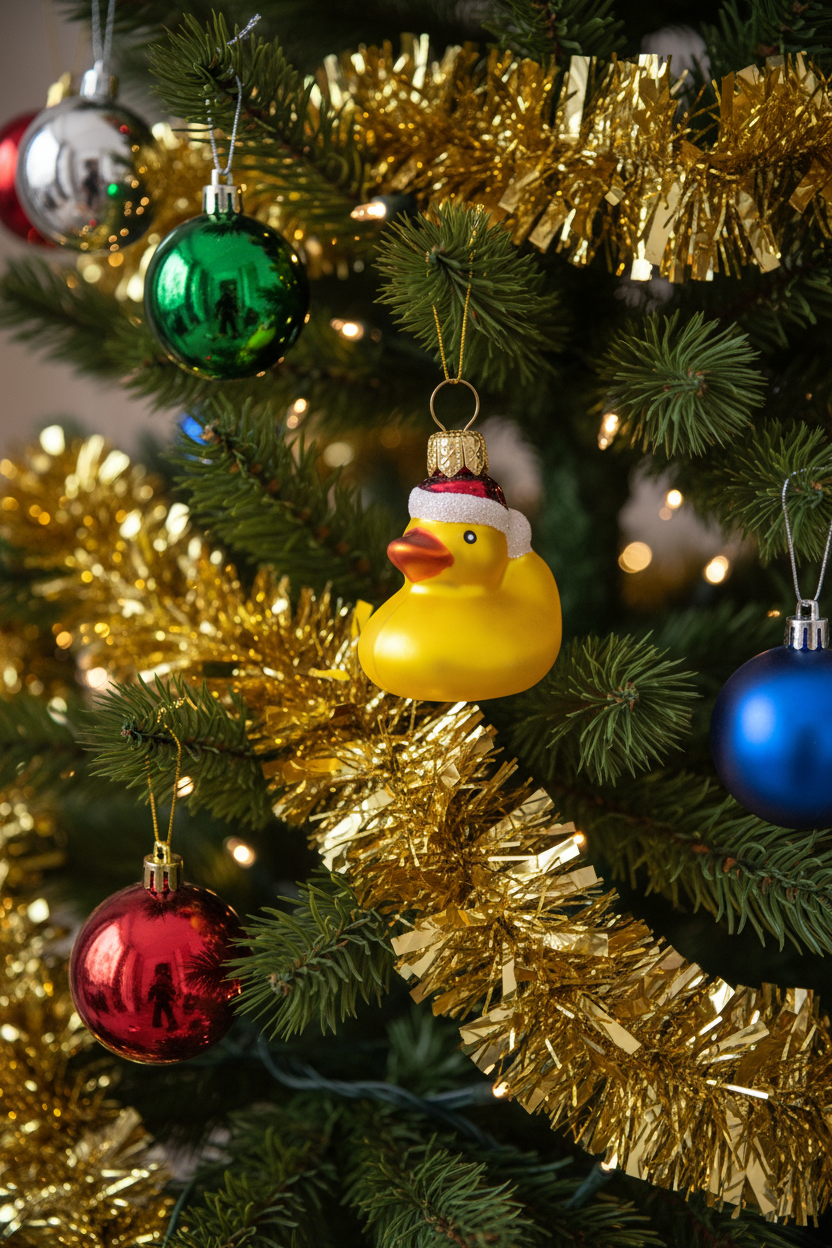 Bola de Natal do capuz de pato