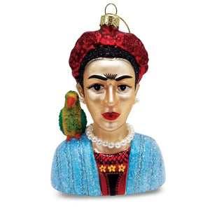 Weihnachtsanhänger Frida und ihr Papagei