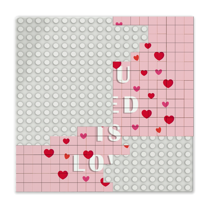 BRIXIES Plus Bedruckte Puzzle Platten nach Wunsch Weiß 20x20 Noppen (16x16 cm)