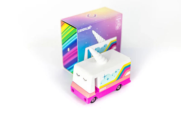 Furgone in legno Candycar World - Unicorno