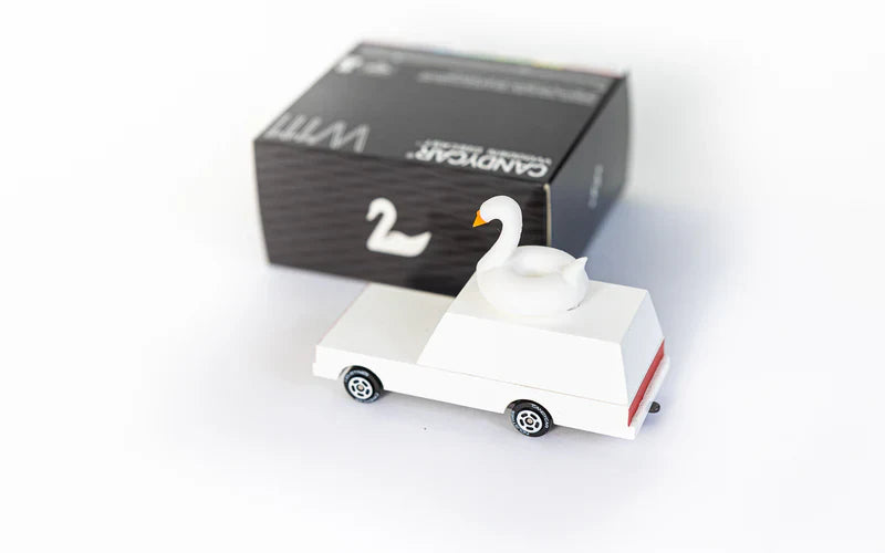 Candycar World Macchinina in legno - Cigno bianco