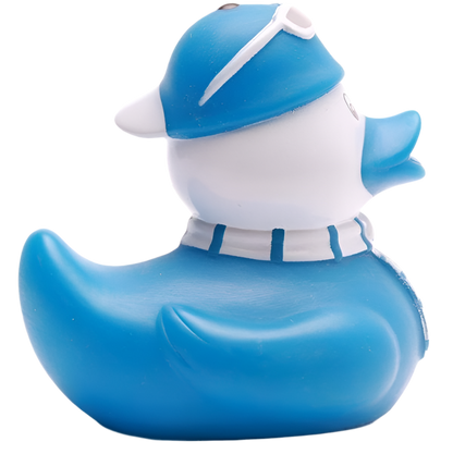 Pato hincha de fútbol azul