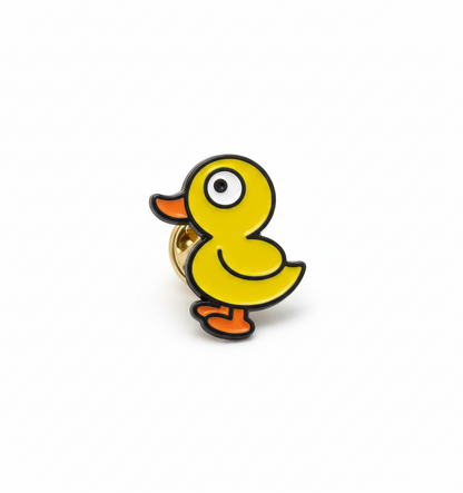 Pin de pato amarillo de pie