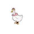 Pin de la abuela pato blanco 