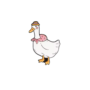 Weiße Ente Großmutter Anstecknadel 