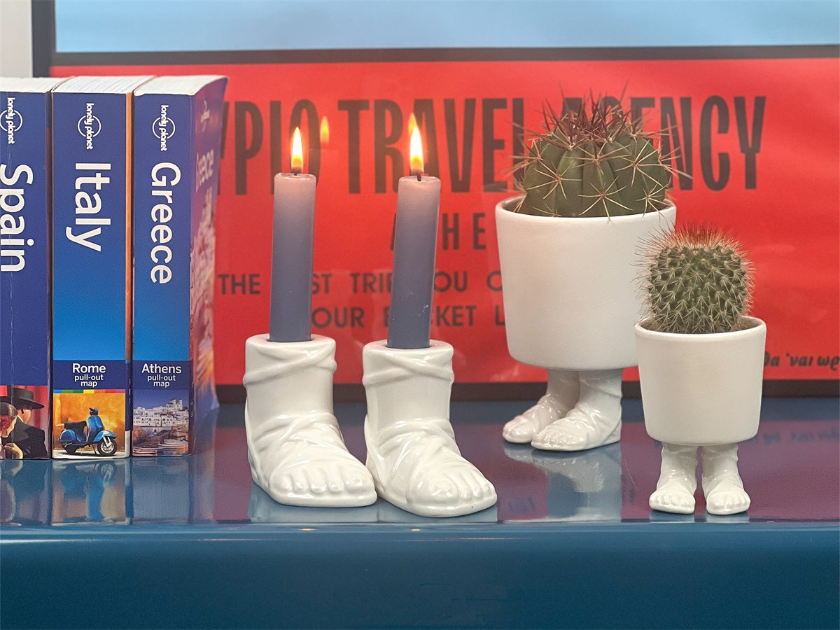 pot de fleur sandales de gladiateur bitten