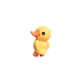 Pins Ente Gelb 3D