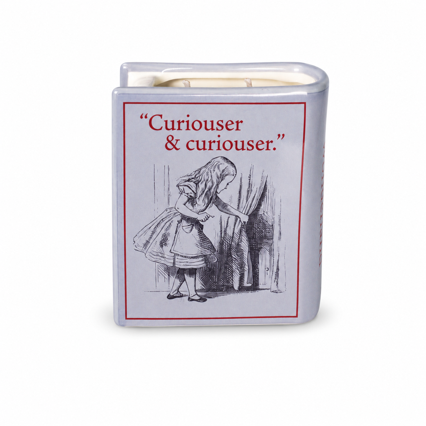 Bougie livre Alice au pays des merveilles 10 cm
