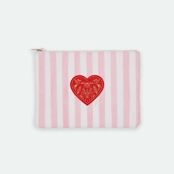 Pink Stripes - Pouch Bag