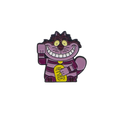 Purple Lucky Cat Pin "Cheshire Cat"