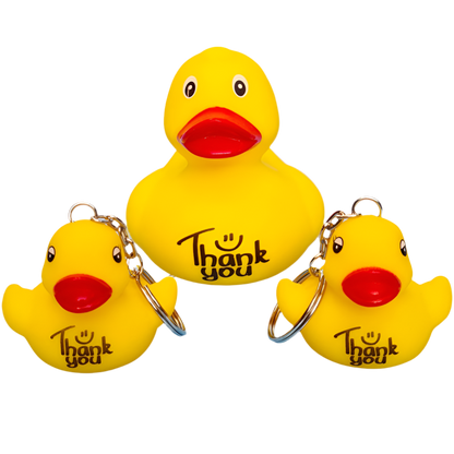 Yellow Duck Thank You Keychain