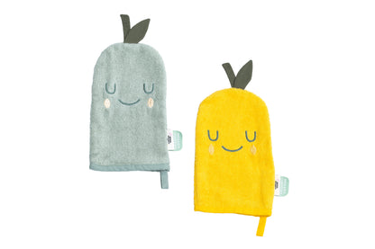 Set de gants de toilette Citron/Poire