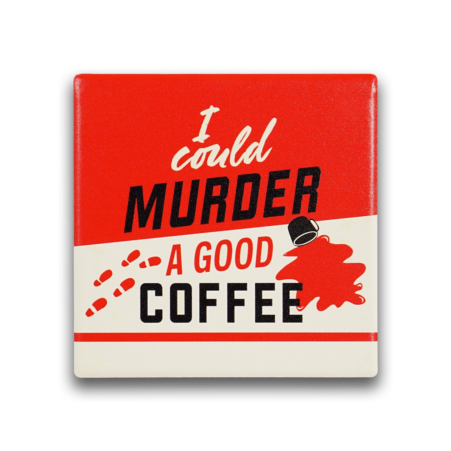 Sous-verre en céramique Murder Mystery Book Club Coffee